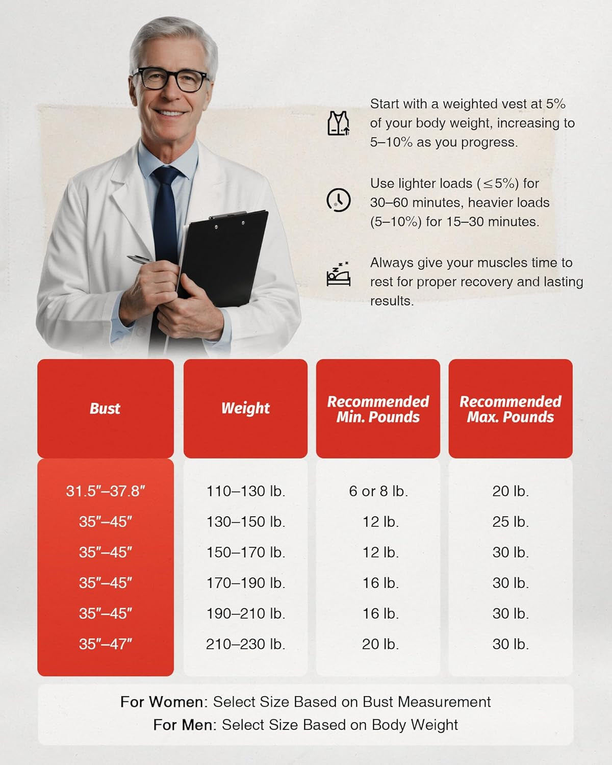 Weighted Vest, 6Lb/8Lb/12Lb/16Lb/20Lb/25Lb/30Lb Weight Vest with Reflective Stripe for Workout, Strength Training, Running, Fitness, Muscle Building, Weight Loss, Weightlifting