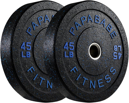 Weight Plates, 2-Inch Weights Plates Set, Floor Protective Rubber Weight Plates, 10-600Lbs Bumper Plates for Barbell Strength Training & Weightlifting (Single/Pair/Full Set)