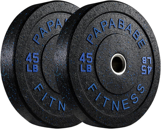 Weight Plates, 2-Inch Weights Plates Set, Floor Protective Rubber Weight Plates, 10-600Lbs Bumper Plates for Barbell Strength Training & Weightlifting (Single/Pair/Full Set)